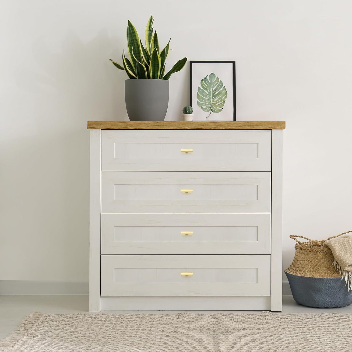 25 Pack Cabinet Handles Single Hole - Curved Cabinet Knobs Brushed Brass Drawer Pulls for Kitchen Cupboard Solid Pulls for Dresser Drawer Arch Closet Hardware