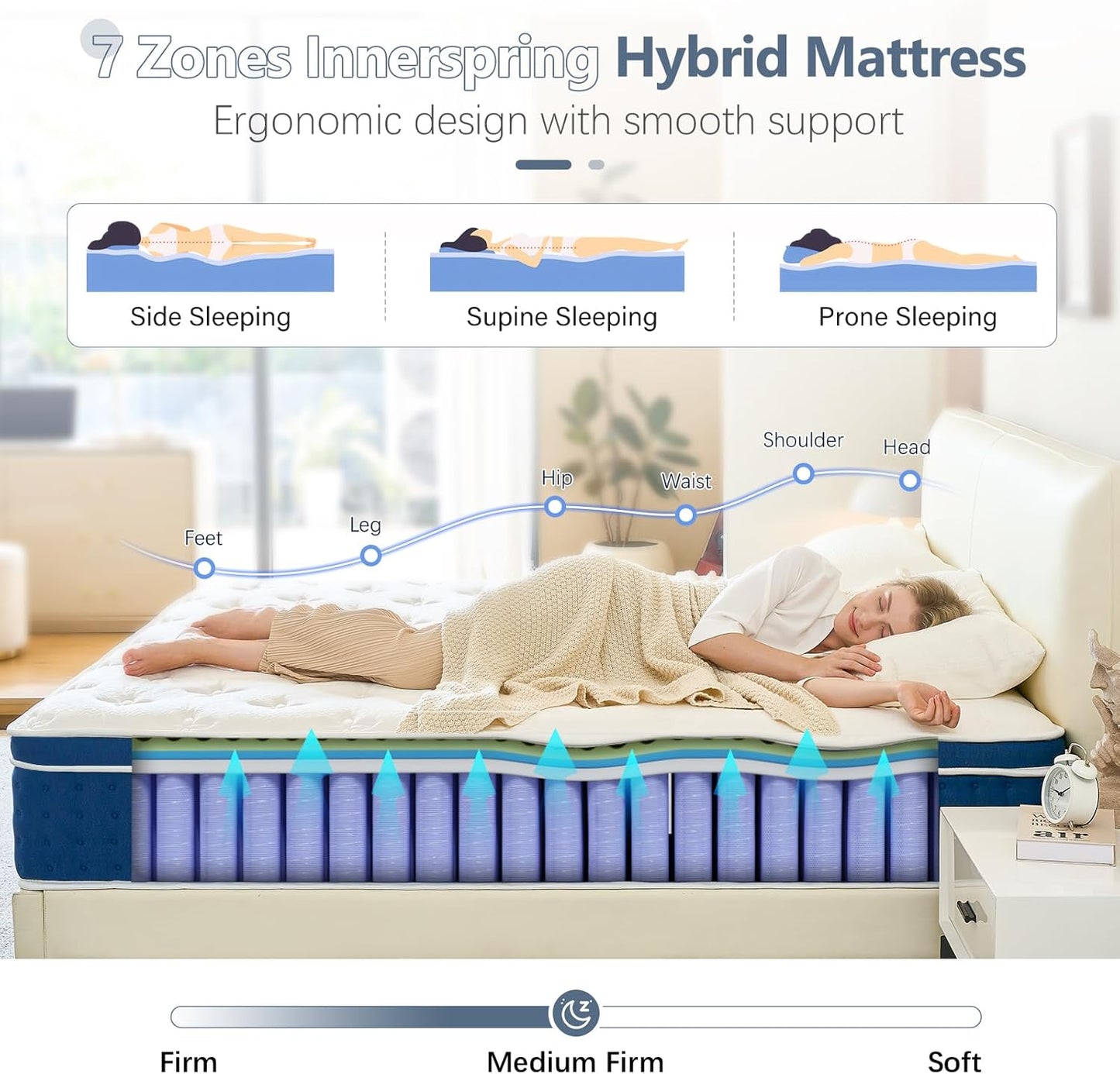 Twin XL Mattress, 12 Inch Hybrid Twin XL Size Mattresses in a Box, Gel Memory Foam and Pocket Coils Innerpring Mattress with Ergonomic Design, Cooler Sleep with Pressure Relief and Support,39"*80"*12"