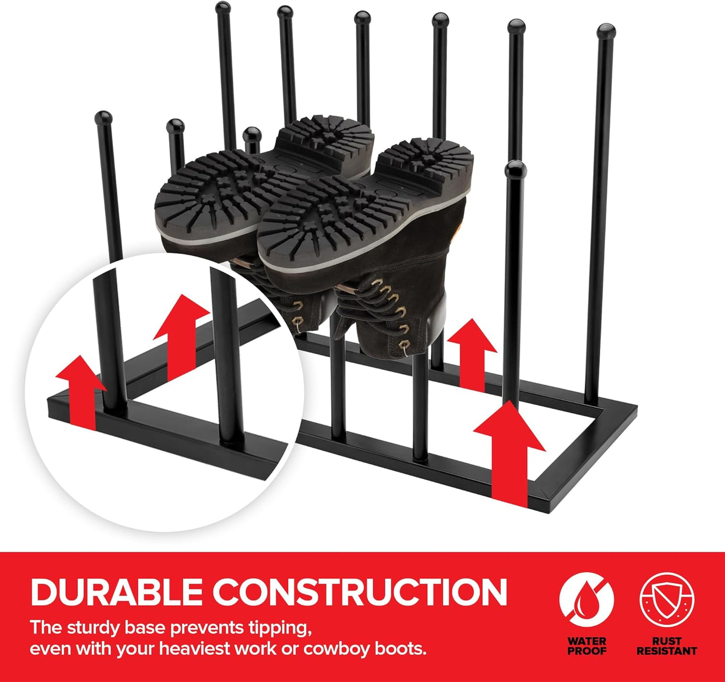 Stock Your Home Boot Rack, Boot Storage, Boot Organizer, Boot Rack Organizer Tall Boots, Boot Holder, Boot Shelf, Boot Stand, Tall Boot Storage, Cowboy Boot Rack