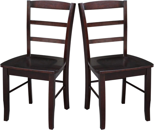 International Concepts Madrid Ladder Back Chair, Java, Rich Mocha