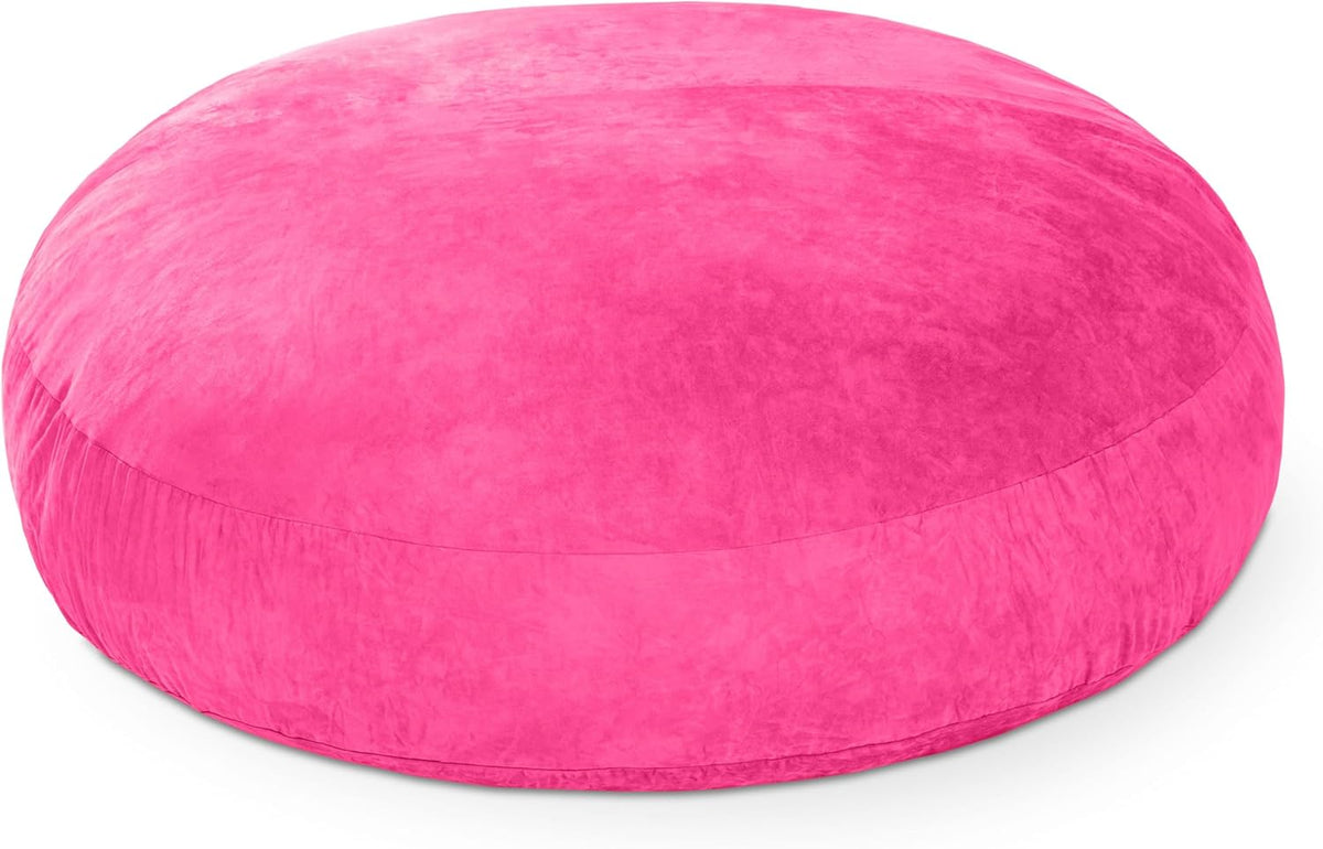Jaxx 6 Foot Cocoon - 2-in-1 Convertible Bean Bag Bed & Large Bean Bag Chair for Adults, Microsuede Fuchsia