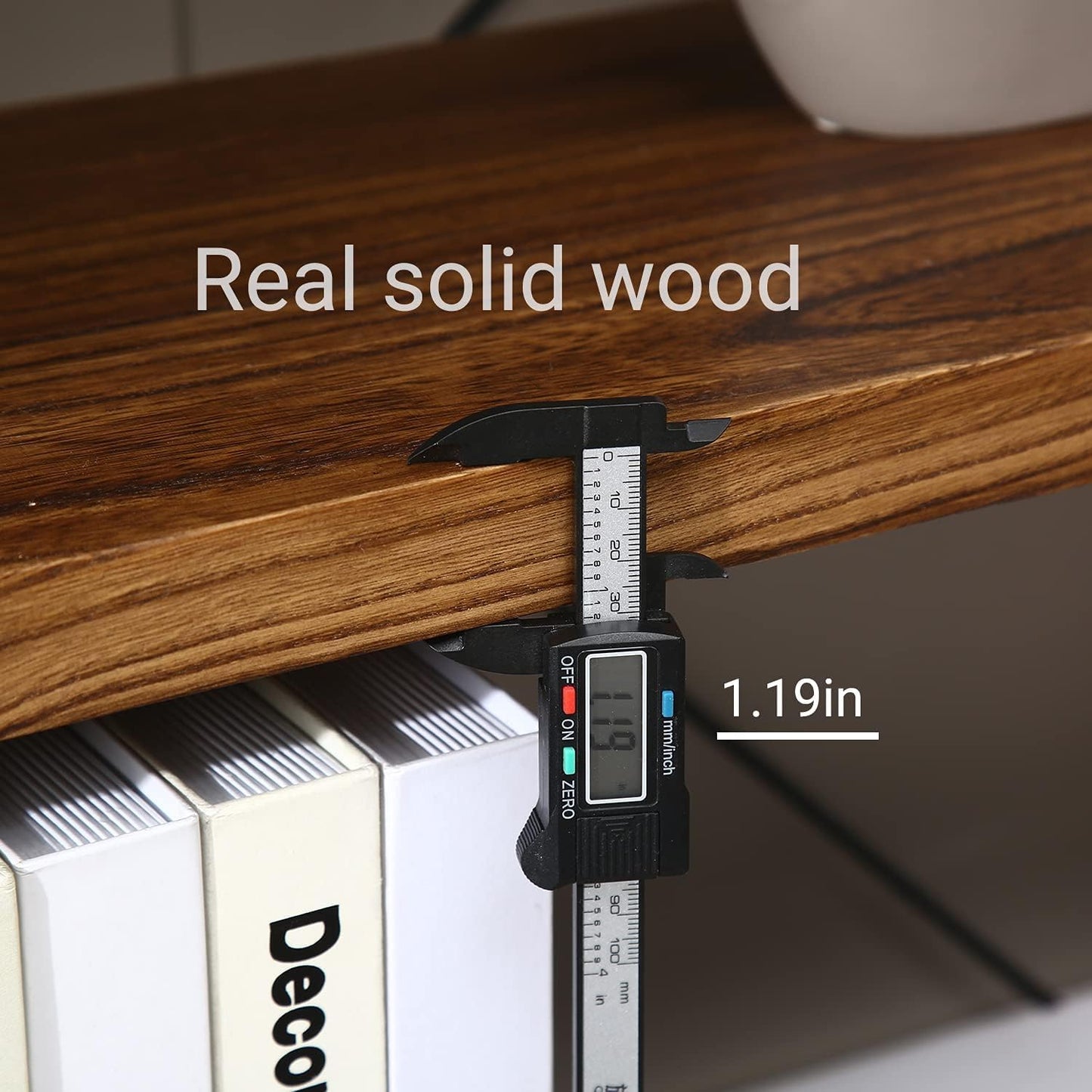 5 Tier Bookcase, Solid Wood Bookshelf Rustic Vintage Industrial Etagere Bookcase, Metal and Wood Free Vintage Bookshelf, Retro Brown (Real Wood) (5-Tiers)