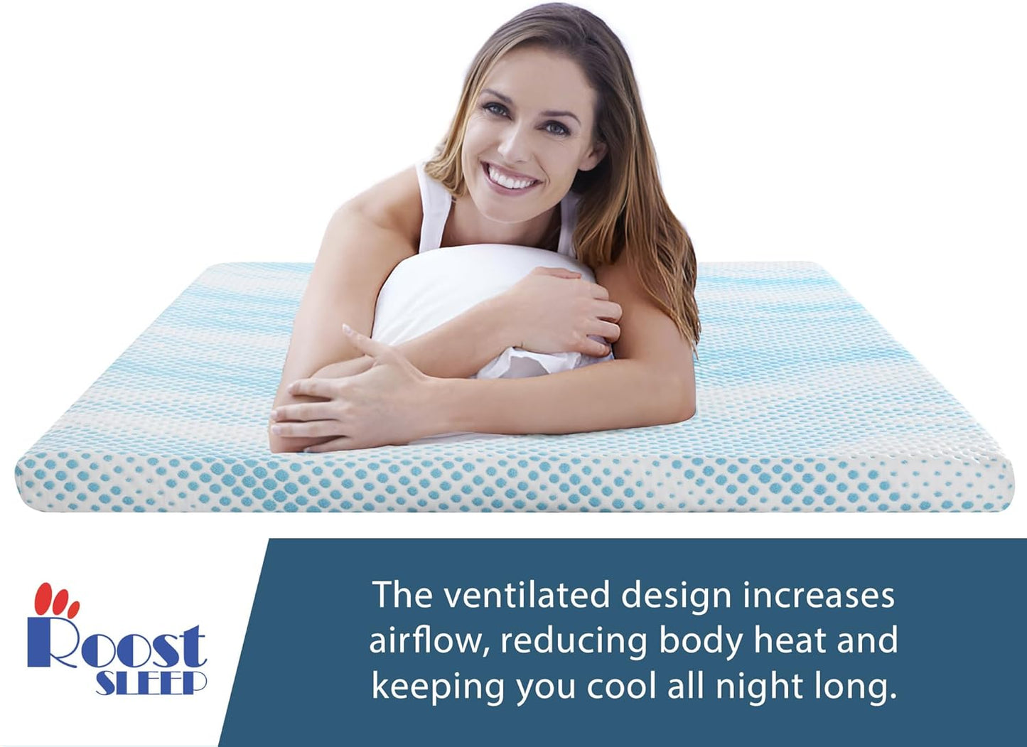 Cool Cloud Supreme 3 Inch Gel Memory Foam Queen Mattress Topper – Cooling, Ventilated Design for Back and Pressure Relief
