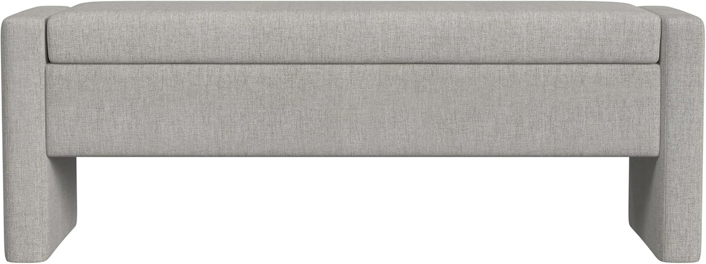 Copenhagen Modern Storage Bench Home Décor|Bench with Storage for Living Room & Bedroom - Plush Cream