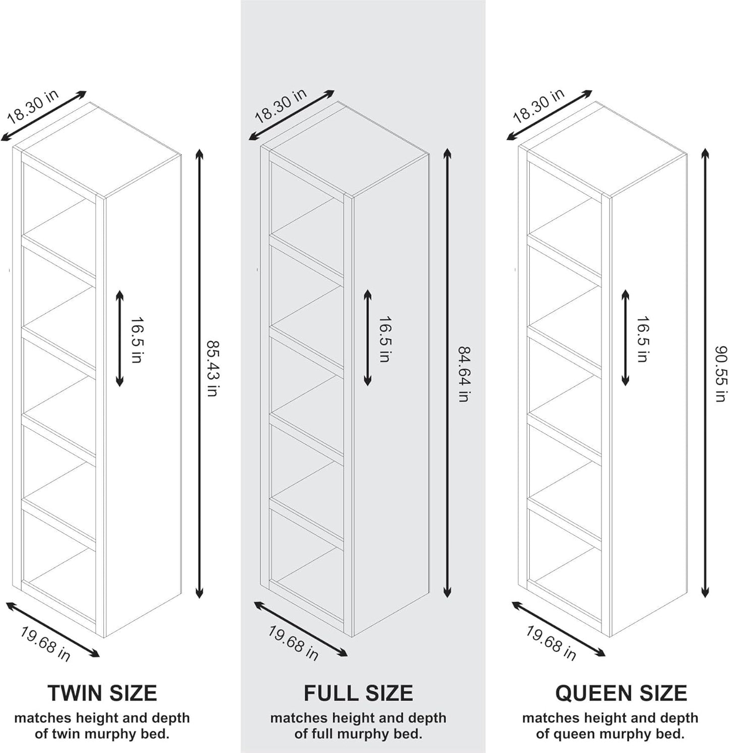 Oakland Living Dark Grey 84-in Tall Wooden Bookcase Shelf