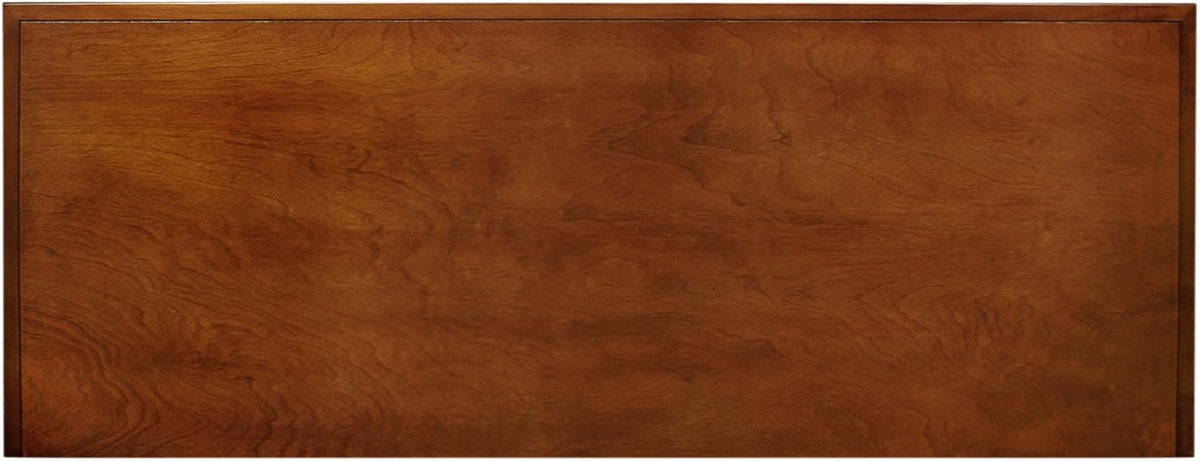 Leick Home 87350 Three Door TV Stand with Cabinet Storage for 55" TV's, Westwood Brown Cherry
