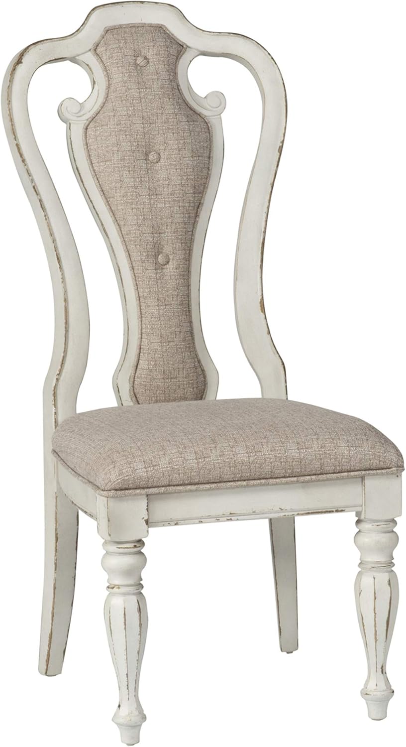 LIBERTY FURNITURE INDUSTRIES, INC. Magnolia Manor Opt 5 Piece Pedestal Table Set, Antique White, Width 42" x Depth 60" Height 30"