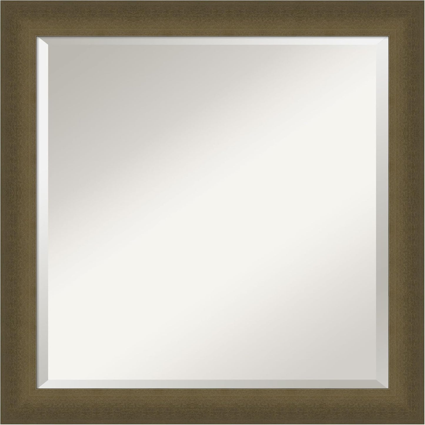 Amanti Art Bronze Bathroom Mirror for Over Sink, 24x24 Blaine Light Bronze Narrow Square Vanity Mirror, Medium Modern Contemporary Frame, Hangs Horizonally and Vertically, Bathroom Wall Decor, Beveled