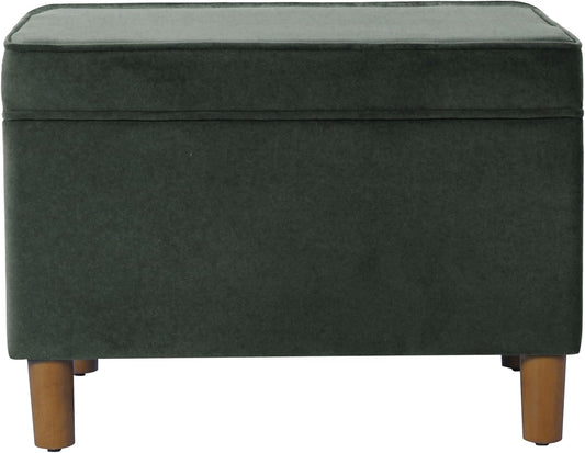 Home Decor | Dinah Collection Modern Storage Ottoman | Ottoman with Storage for Living Room & Bedroom(Loden Green Velvet)