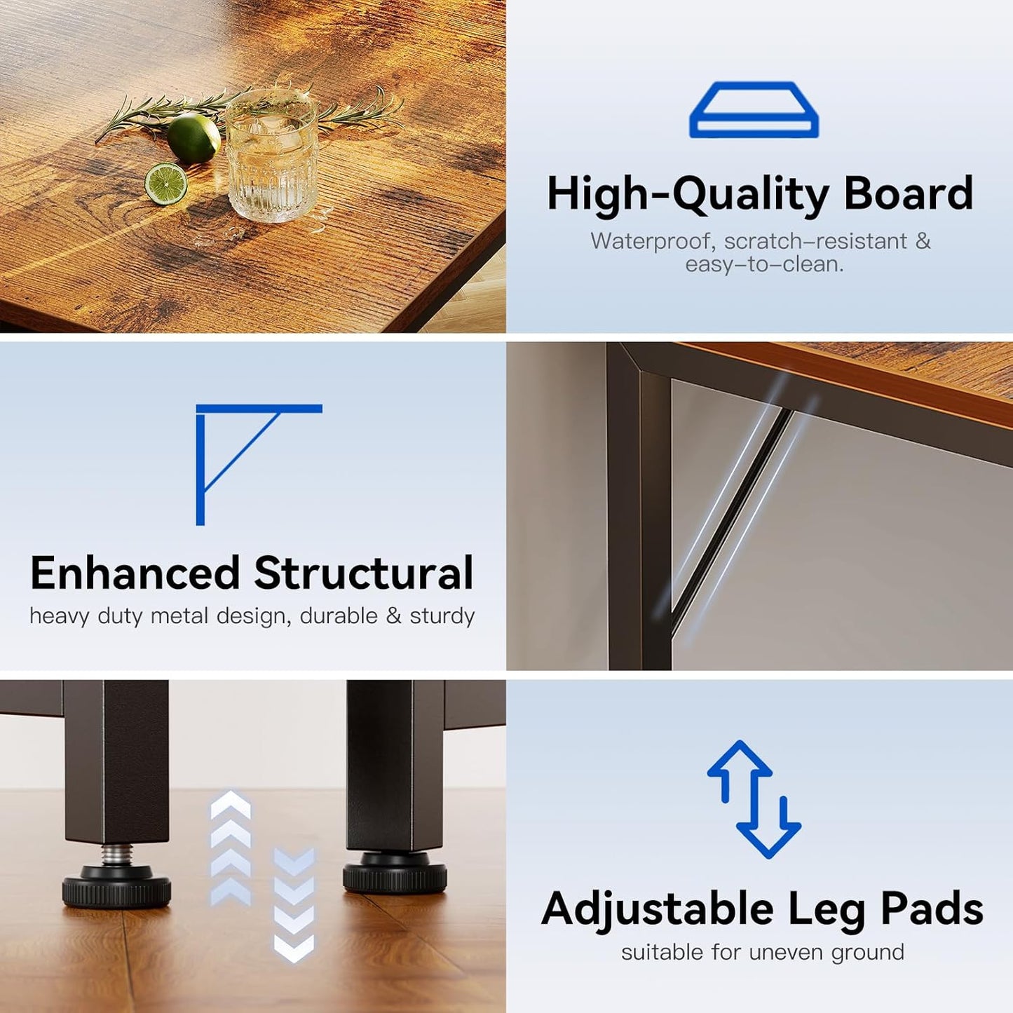 Casaottima 48" Small Computer Home Office Desk for Bedroom with Fabric Drawers & File Cabinet, Cloth Storage Bag and Hook, Writing Study Work Table for Small Space, Vintage