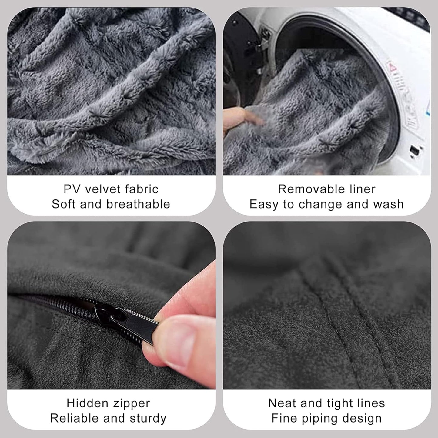 Giant Fur Bean Bag Chair Cover for Kids Adults, (No Filler) Living Room Furniture Big Round Soft Fluffy Faux Fur Beanbag Lazy Sofa Bed Cover (Purple, 5FT)