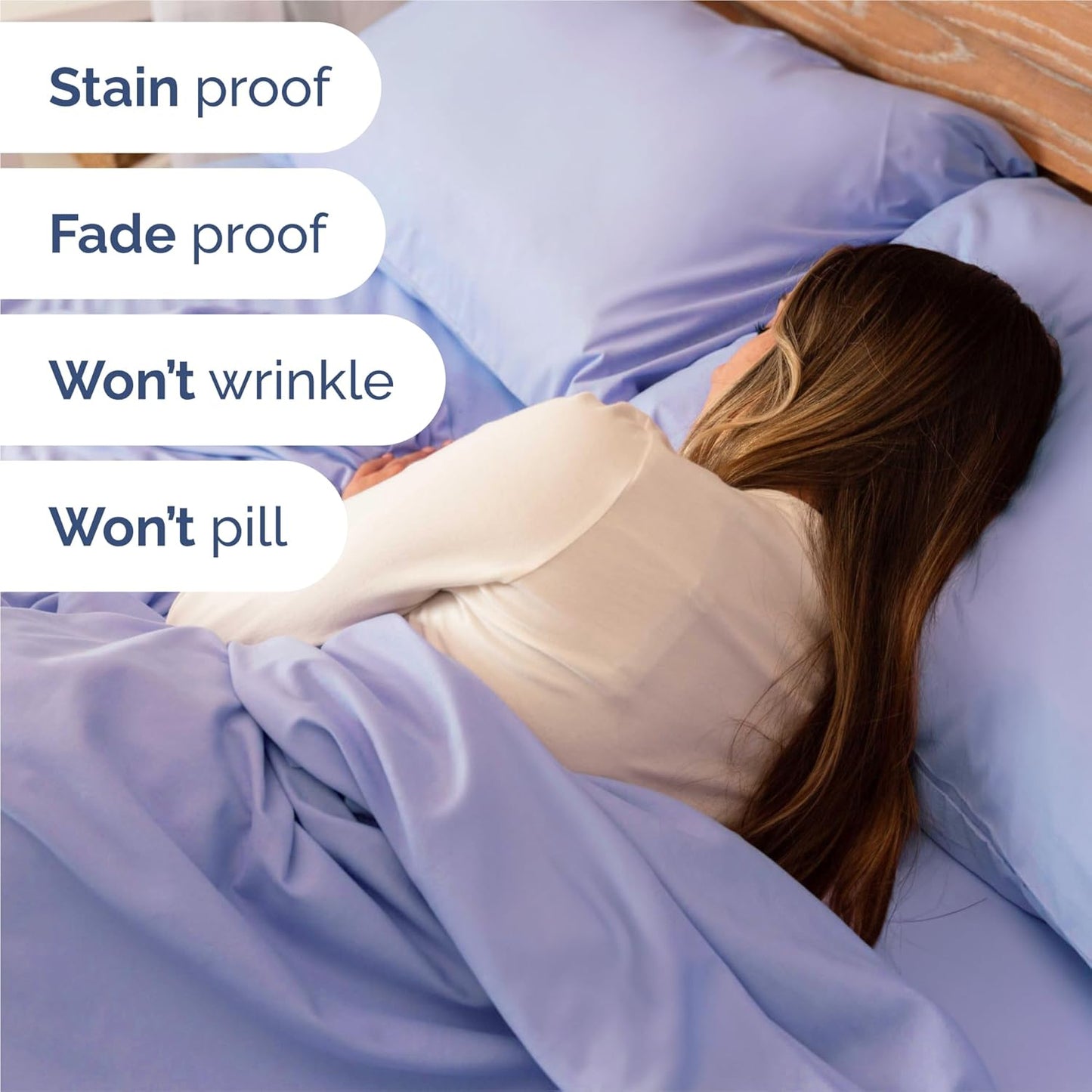 King Size 4 Piece Sheet Set - Comfy Breathable & Cooling Bed Sheets Set - Hotel Luxury Bedding for Women, Men, Kids, Teens, Boys & Girls - Deep Pockets, Ultra-Soft, Wrinkle Free - Oeko-Tex - Lavender