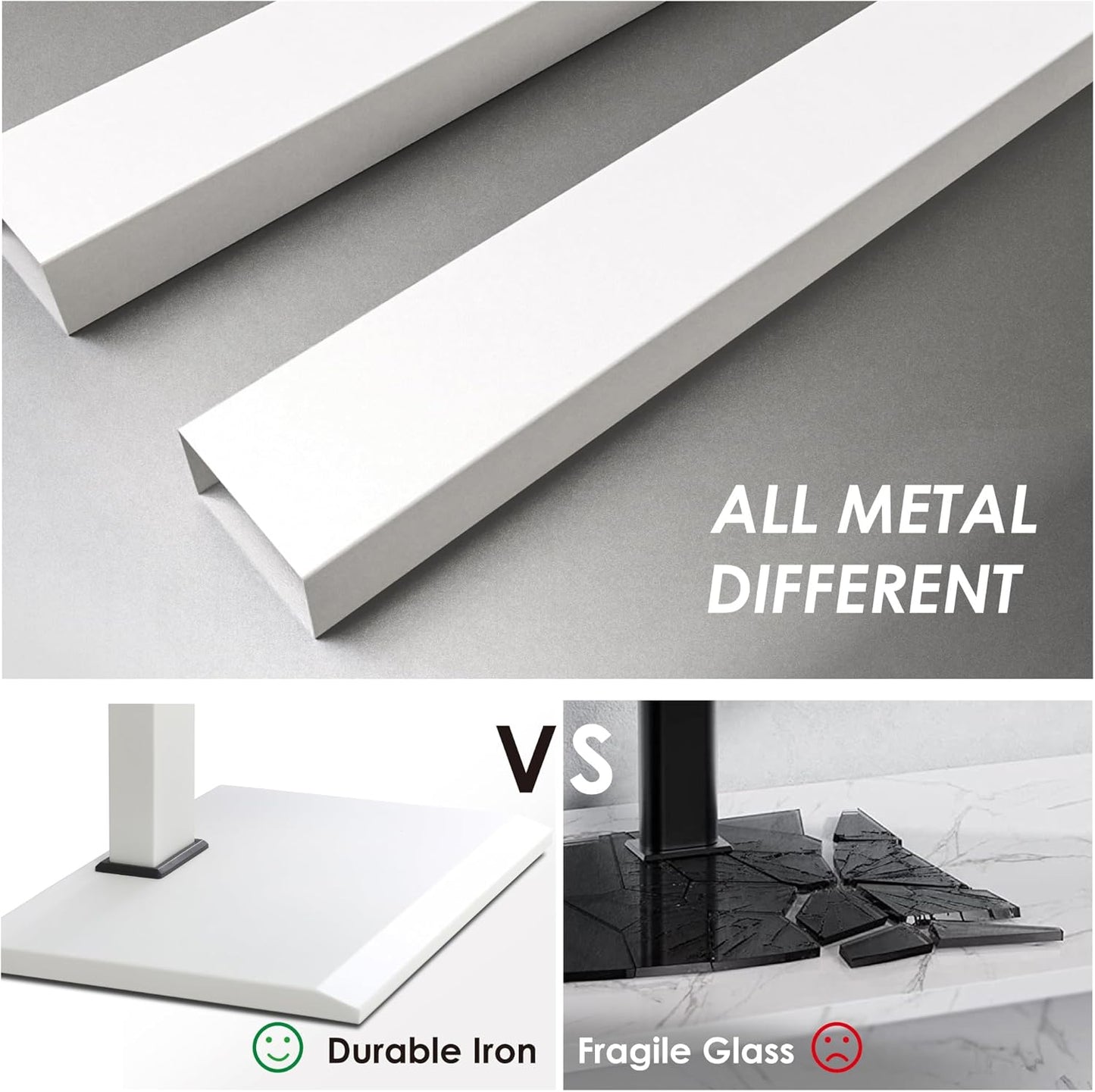 FITUEYES Iron Base Universal Floor TV Stand with Swivel Mount Space Saving for 50-85 Inch LED LCD OLED Plasma Flat Panel or Curved Screen TVs