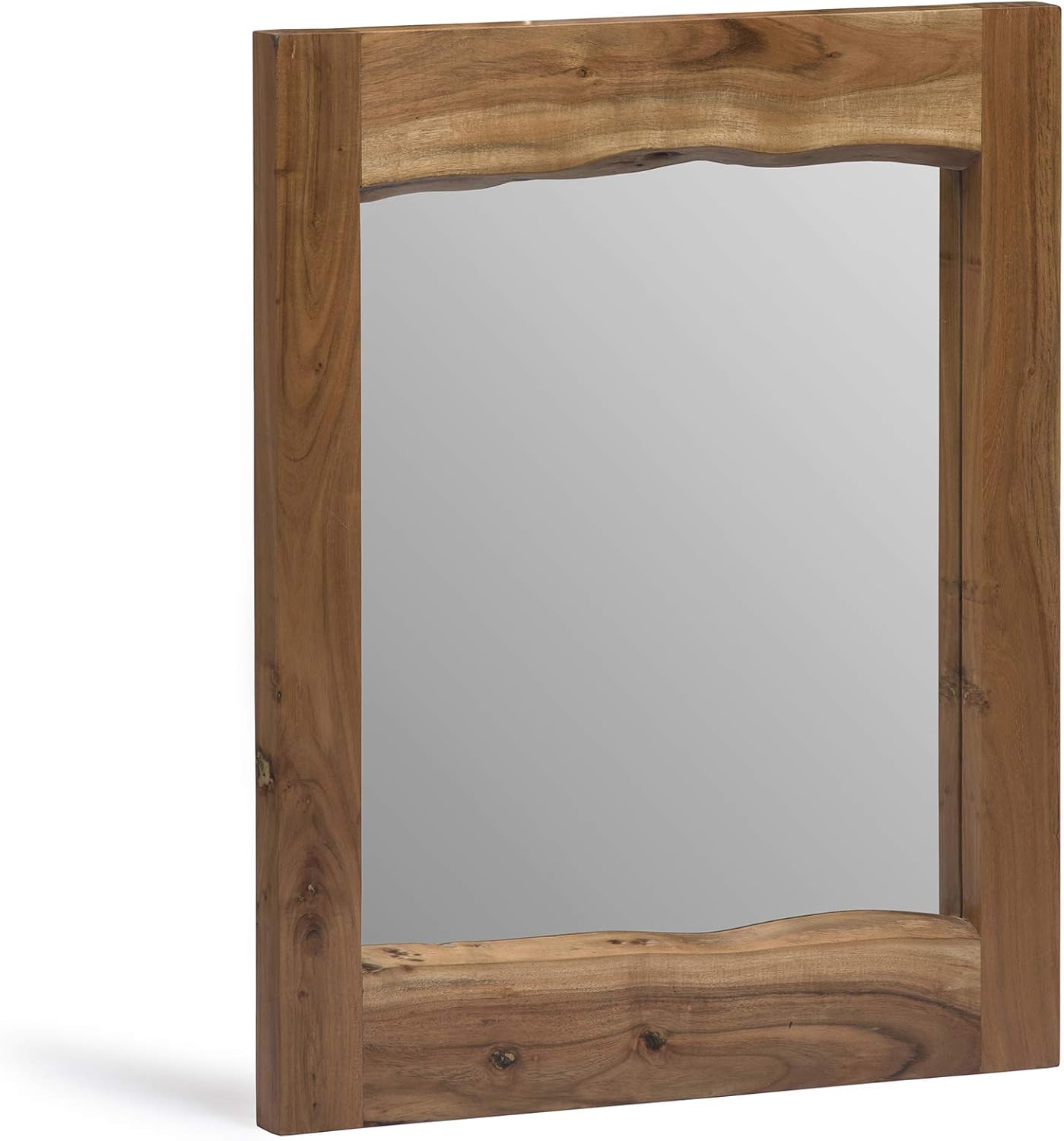 Alpine Natural Live Edge Wood Coat Hooks, 36 in. , Unique Variations Adds Natural Character, Clear Finish, Knots & Cracks, Real Wood Ambiance