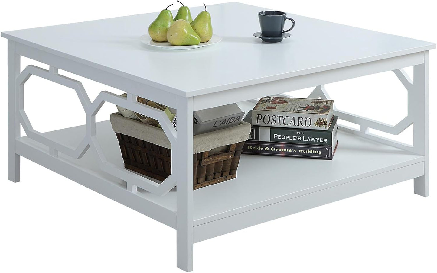 Convenience Concepts Omega Square 36" Coffee Table, White