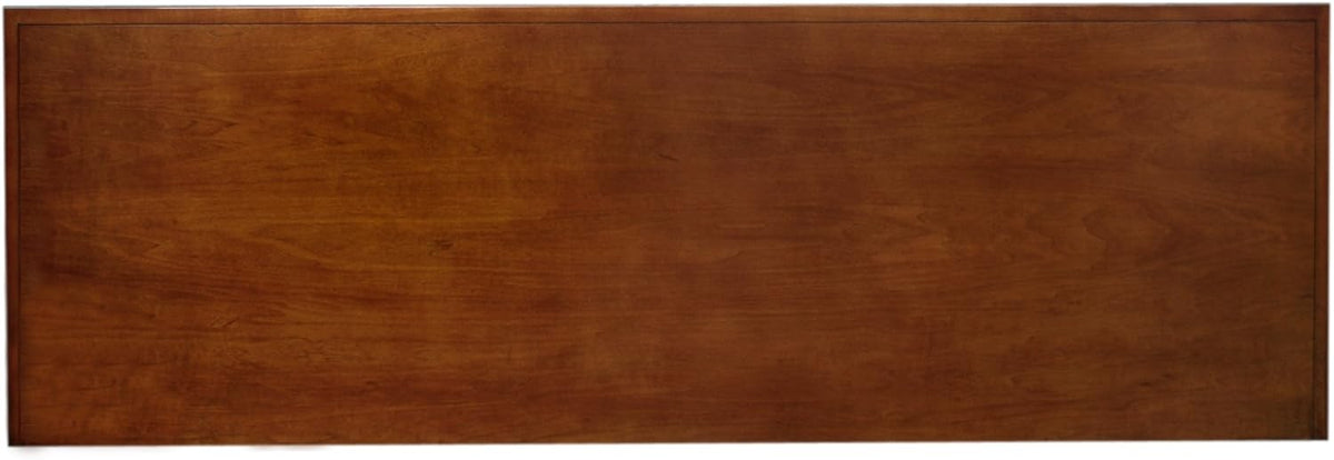 Leick Home 87360 TV Stand with Enclosed Storage For 65" TV's, Westwood Brown Cherry