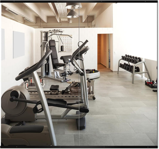 Delma Home Gym Mirror, 54''x30''x2PCS, Large Full Body Glass for Yoga, Frameless Wall Mounted, for Garage, Bedroom, Bathroom (Glass - 54'' x 30'' - 2PCS)