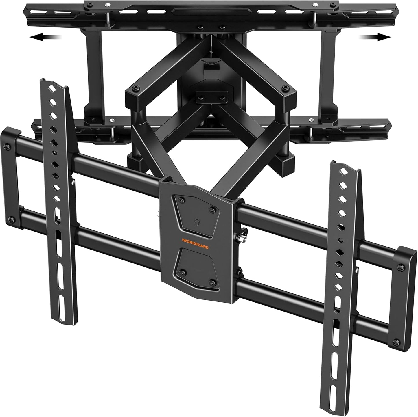 IWORKBORAD 42-86 '' Full Motion TV Wall Mount 24 Inch Studs, Heavy Duty TV Mount 24 inch Studs, Swivel Tilt Extension Level, up to 110 lbs & 600x400mm VESA