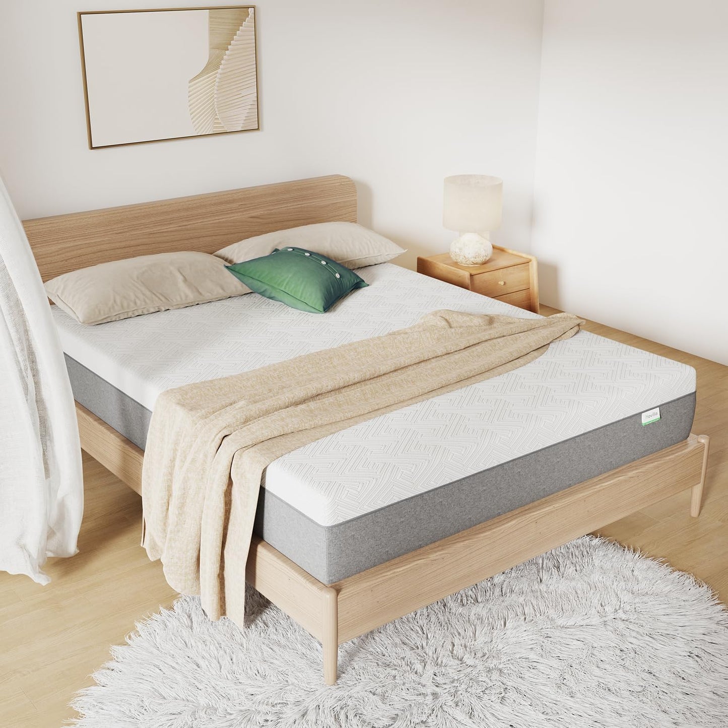 Novilla Mattress Twin XL, 8-Inch Gel Memory Foam Mattress for Pressure Relief, Enhanced Support & Plush Comfort, Twin XL Bed in a Box, Bliss