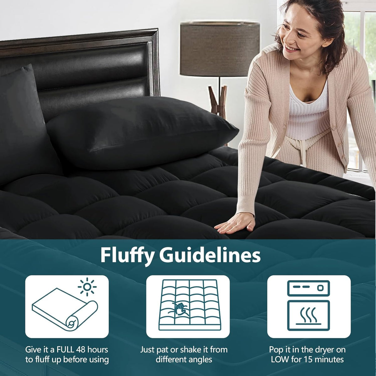 CYMULA Twin XL Mattress Topper - Soft Cooling Mattress Pad for College Dorm Room Essentials - Extra Thick Long Protector Cover for Back Pain, Single Bed Topper Pillow Top with 8''-21'' Deep Pocket