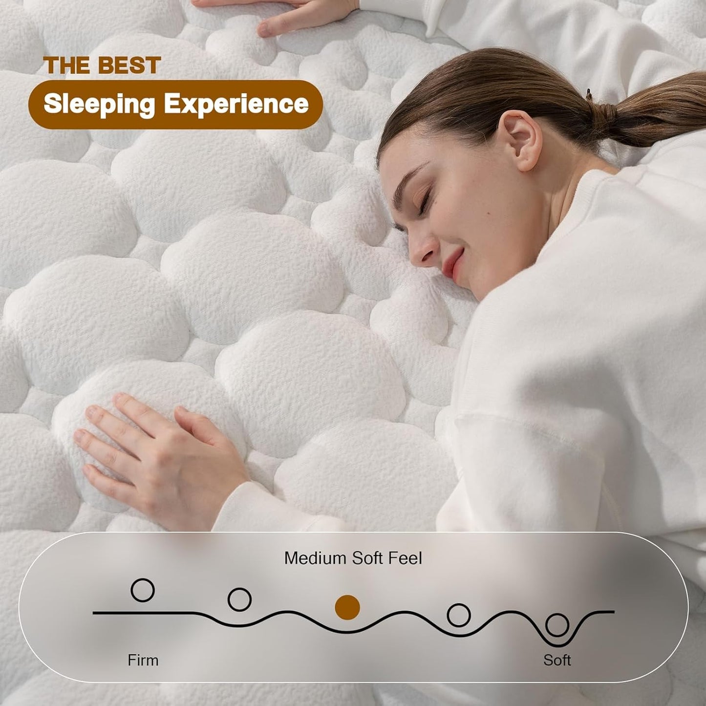 Queen Mattress,14 Inch Queen Size Mattresses in a Box,Medium Firm Queen Hybrid Mattress,with Memory Foam and Individual Pocket Spring for Motion Isolation & Silent Sleep&& Pressure Relief，80" x 60"