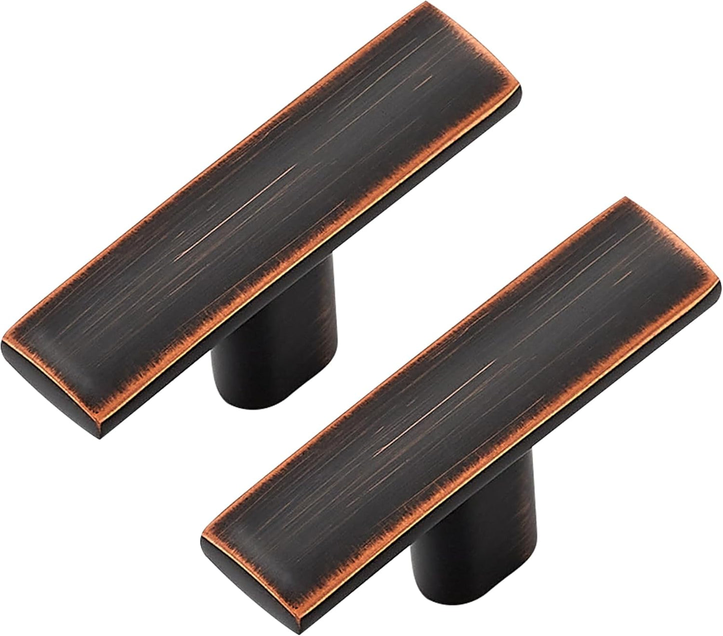 5 Pack Cabinet Handles Single Hole - Curved Cabinet Knobs Oil Rubbed Bronze Drawer Pulls for Kitchen Cupboard Solid Pulls for Dresser Drawer Arch Hardware