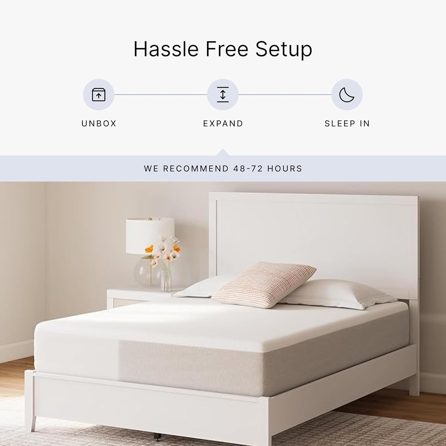 Signature Design by Ashley Twin Size Cool Max 12 Inch Medium Plush Cooling Gel Infused Memory Foam Mattress for Pressure Relief, Fiberglass Free, Mattress in A Box