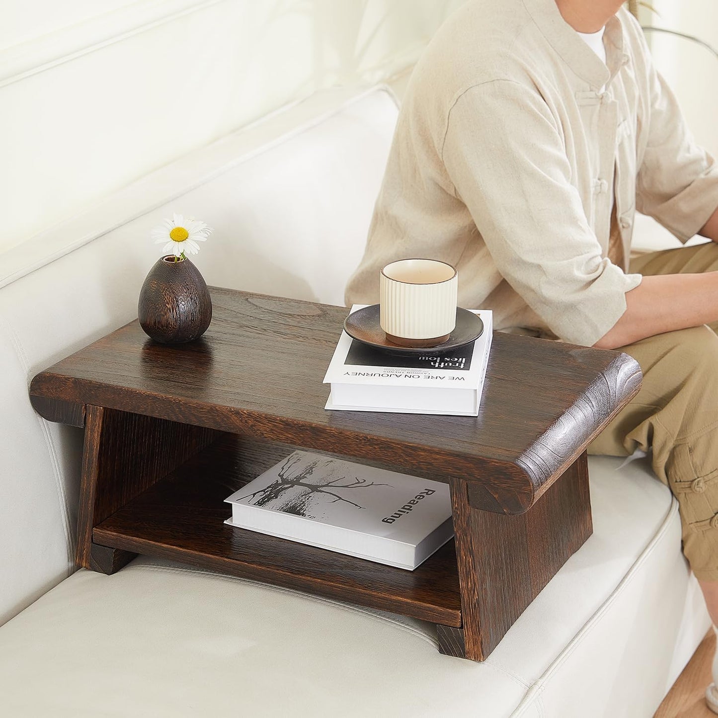 Folding Altar Table,Japanese Table for Sitting on The Floor,Low Wood Meditation Table,Foldable Floor Desk