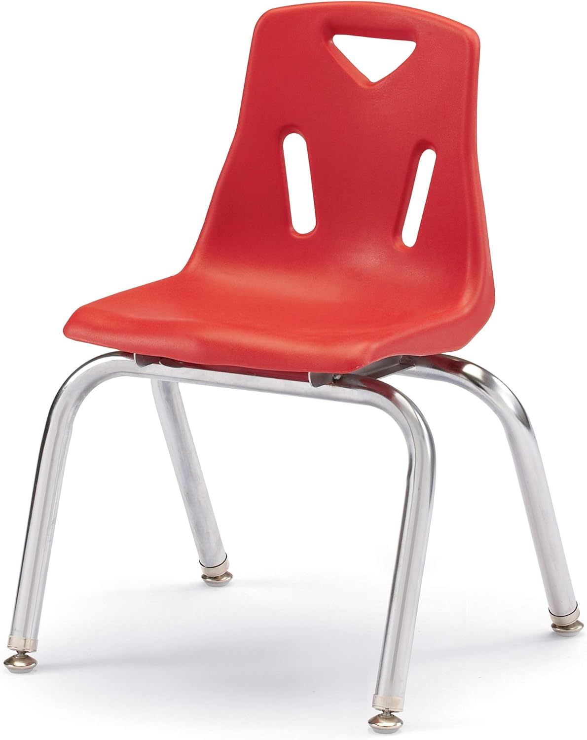 Berries Jonti-Craft 8144JC6008 Stacking Chairs with Chrome-Plated Legs, 14" Height, Red, Pack of 6
