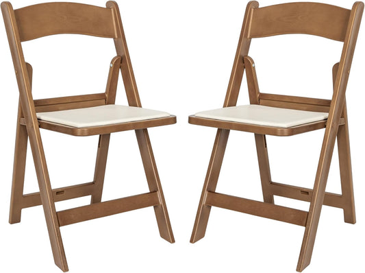 Flash Furniture Hercules Folding Resin– 2 Pack 800LB Weight Capacity Event Chair, Set of 2, Chestnut