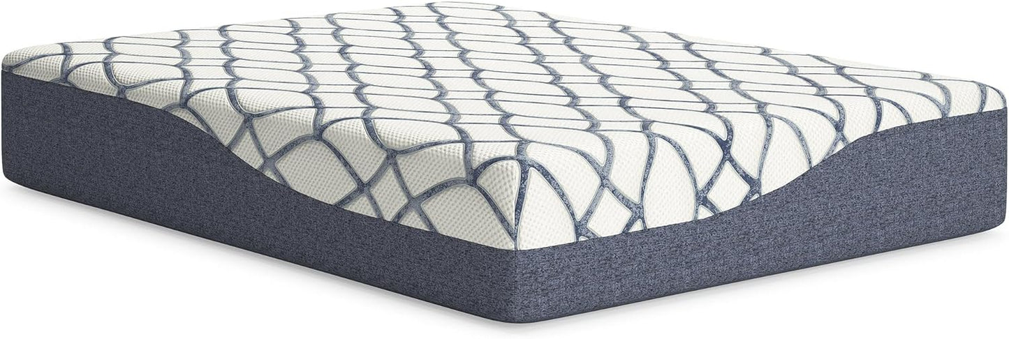 Signature Design by Ashley 14 Inch Chime Elite 2.0 Ultra Plush Green Tea Memory Foam Mattress for Cool Sleep and Pressure Relief, California King, Fiberglass Free, Mattress In A Box