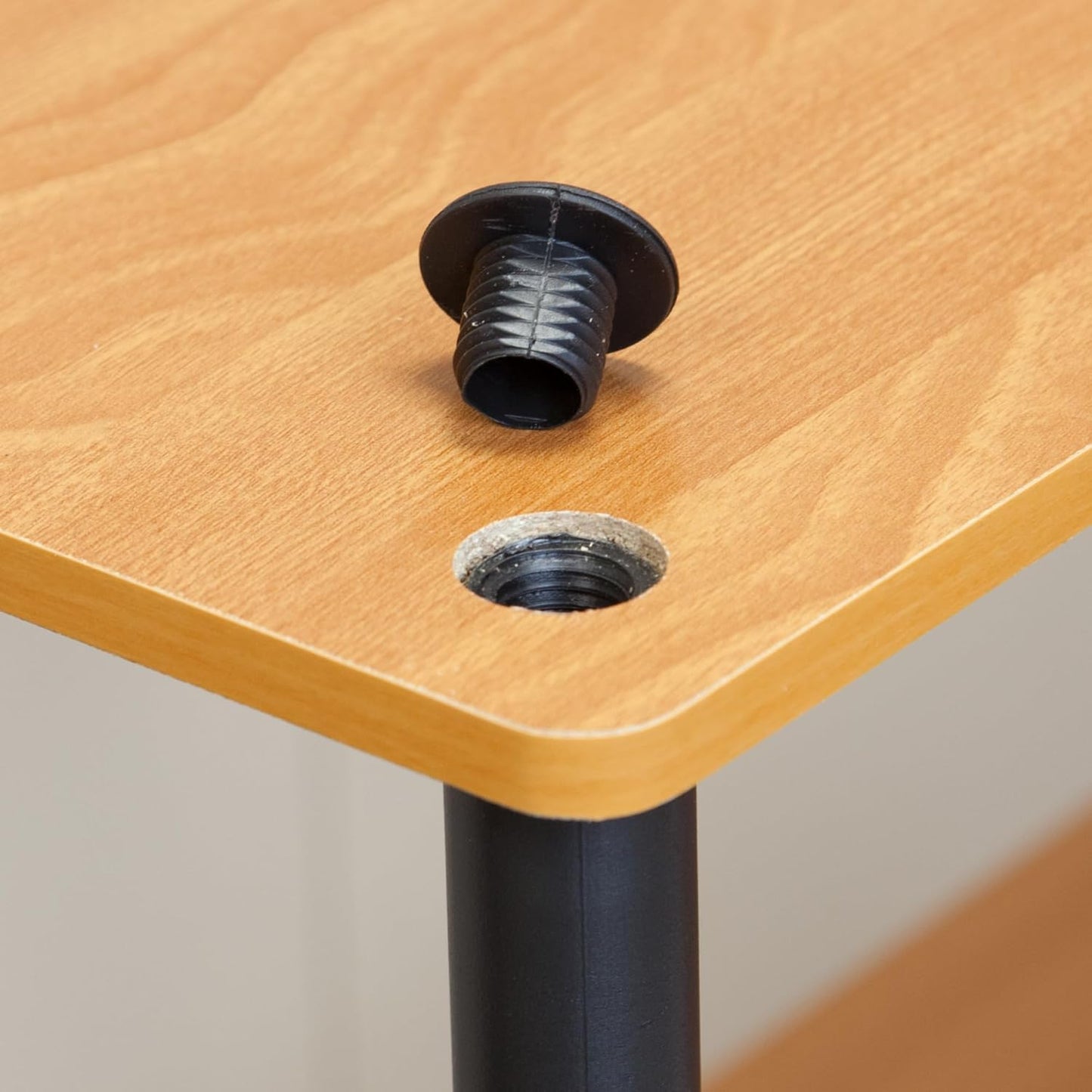 Furinno Turn-N-Tube 3-Tier Compact Multipurpose Shelf Display Rack, Light Cherry