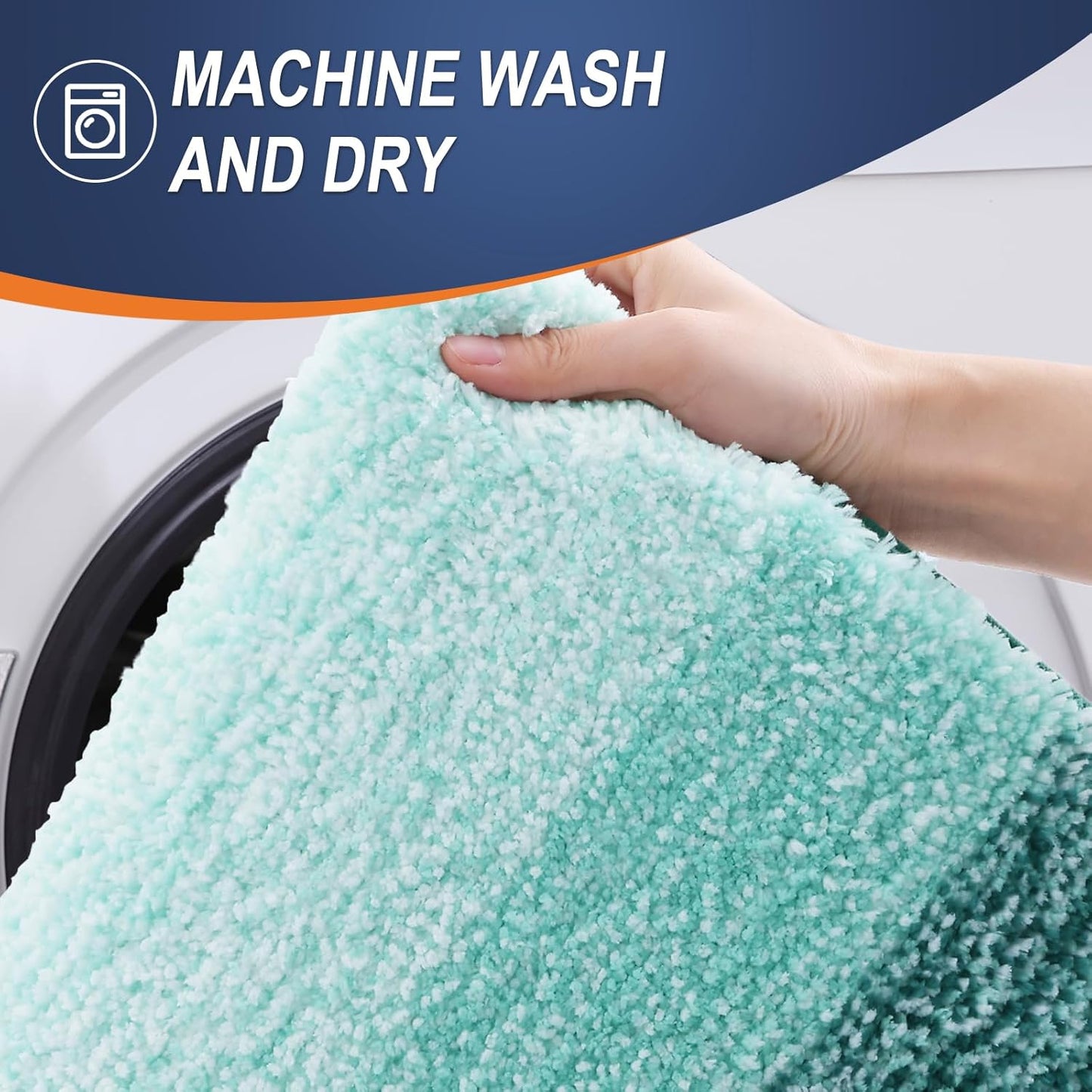 OLANLY Bathroom Rugs Mat 36x24, Extra Soft Absorbent Microfiber Bath Rugs, Rubber Backing, Quick Dry, Washable Bath Mats for Bathroom Floor, Tub and Shower, Home Decor Accessories, Blackish Green