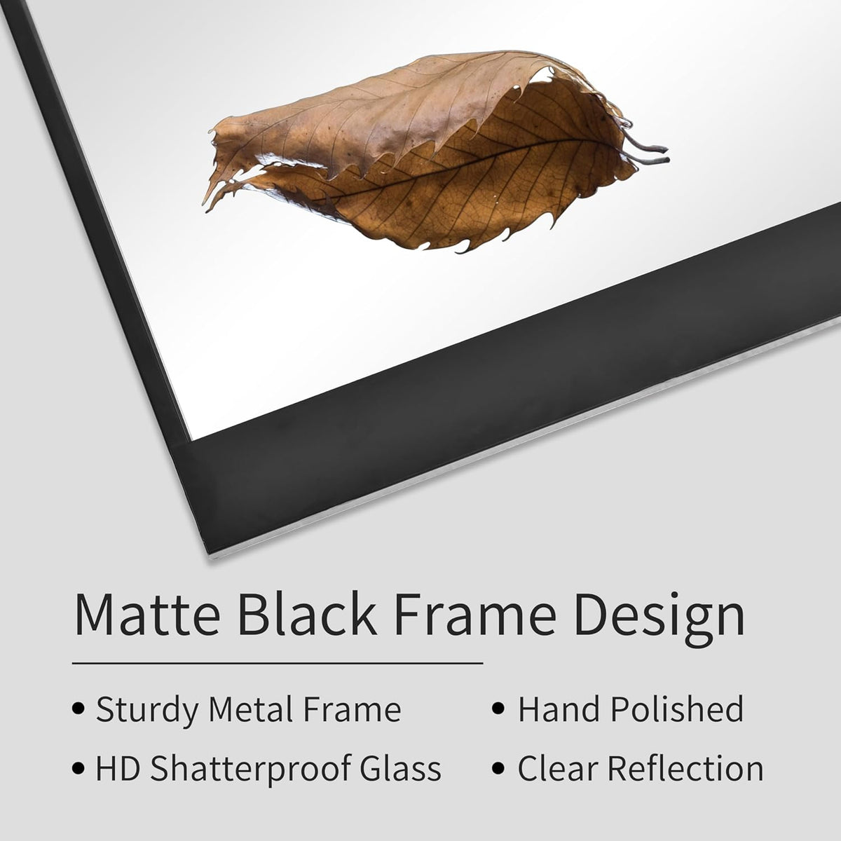 24x32 Inch Rectangle Bathroom Vanity Mirror for Wall Mounted Over Sink Farmhouse Rustic Matte Black Frame Barn Door Mirrors Foyer Entryway Decor