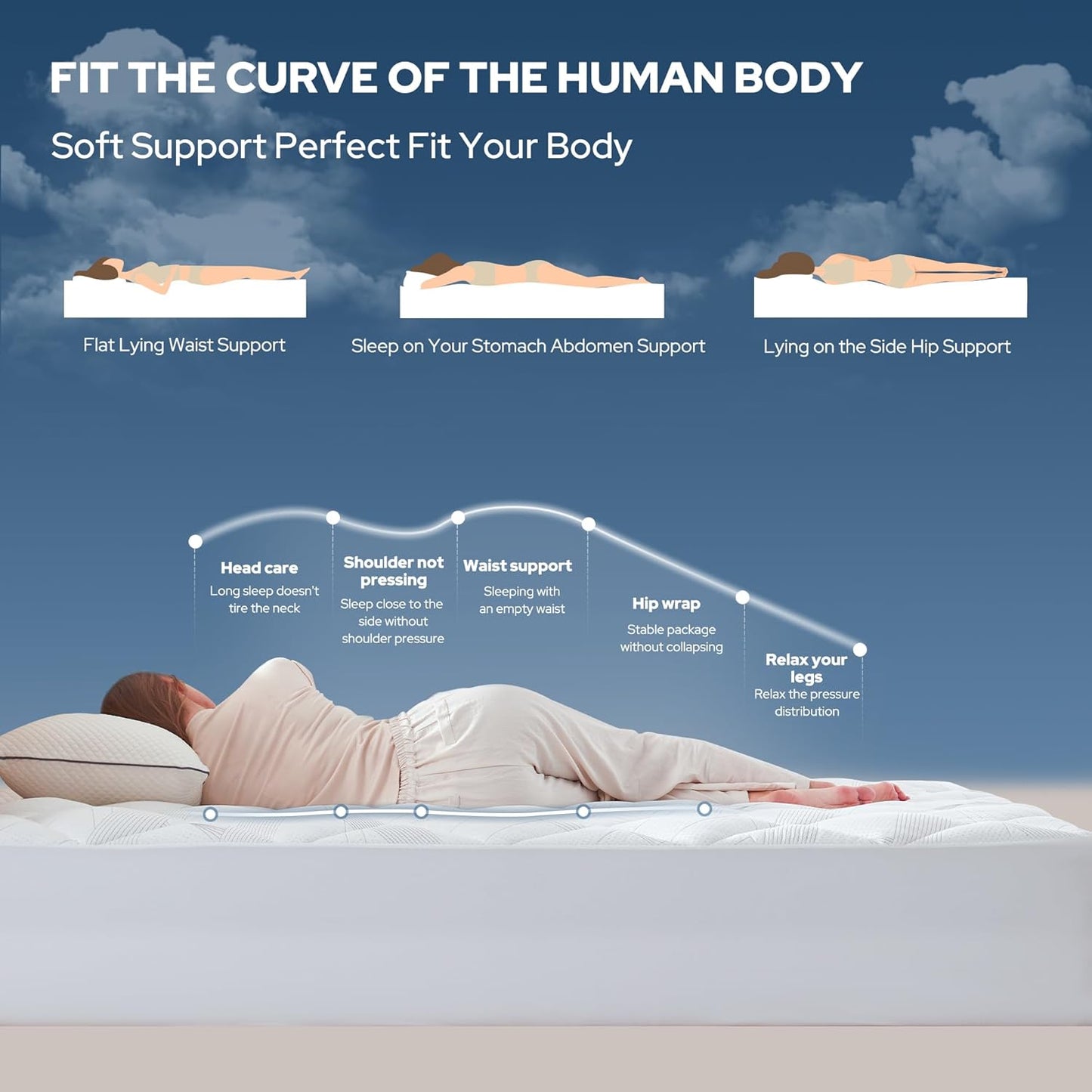 BEDLORE Queen Mattress Topper, Viscose Made from Bamboo Soft Pillow Top Mattress Pad, Thick Mattress Cover for Back Pain Relief with 6-18 inches Deep Pocket