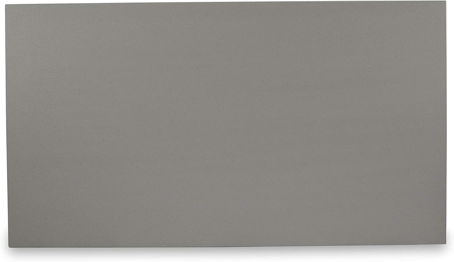 East West Furniture V097VE005-7 7 Piece Modern Dining Table Set Consist of a Rectangle Wooden Table with V-Legs and 6 Grey Linen Fabric Parson Dining Chairs, 40x72 Inch, Multi-Color