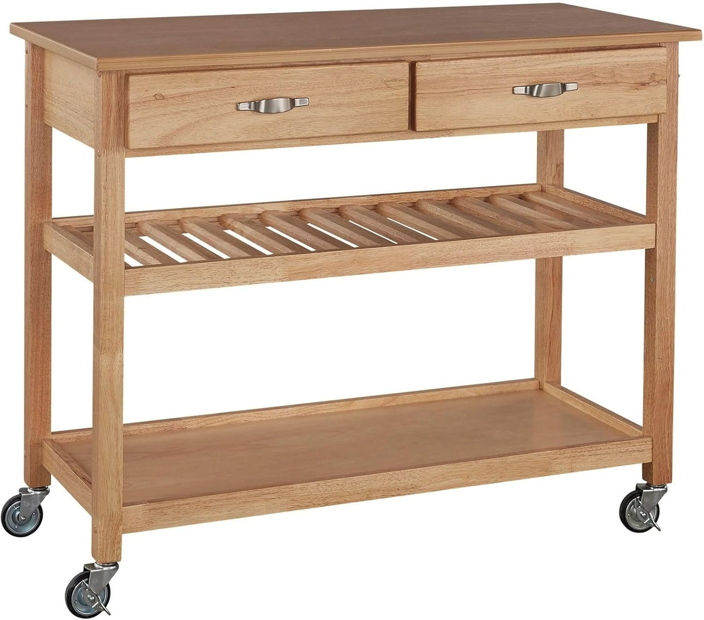 Homestyles General Line Natural Mobile Kitchen Cart