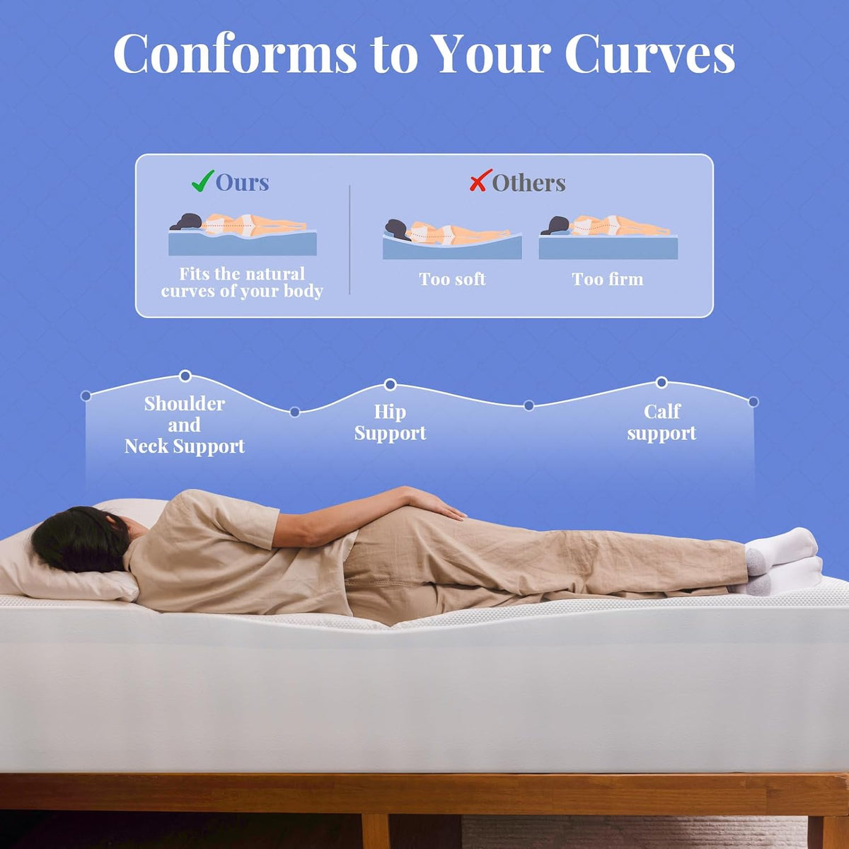 OhGeni Cooling 4 inch Dual Layer Queen Mattress Topper, 2 inch Cooling Gel Memory Foam, 2 inch Down Alternative Pillow Top Pad, Mattresses Cover for Bed, Medium Support, Fits 6”-19” Deep Pocket