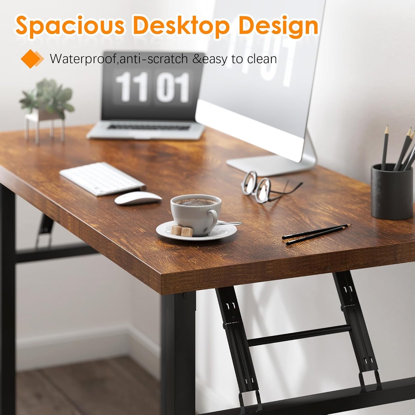 Need Computer Desk, 31.5 inches, Rustic Brown