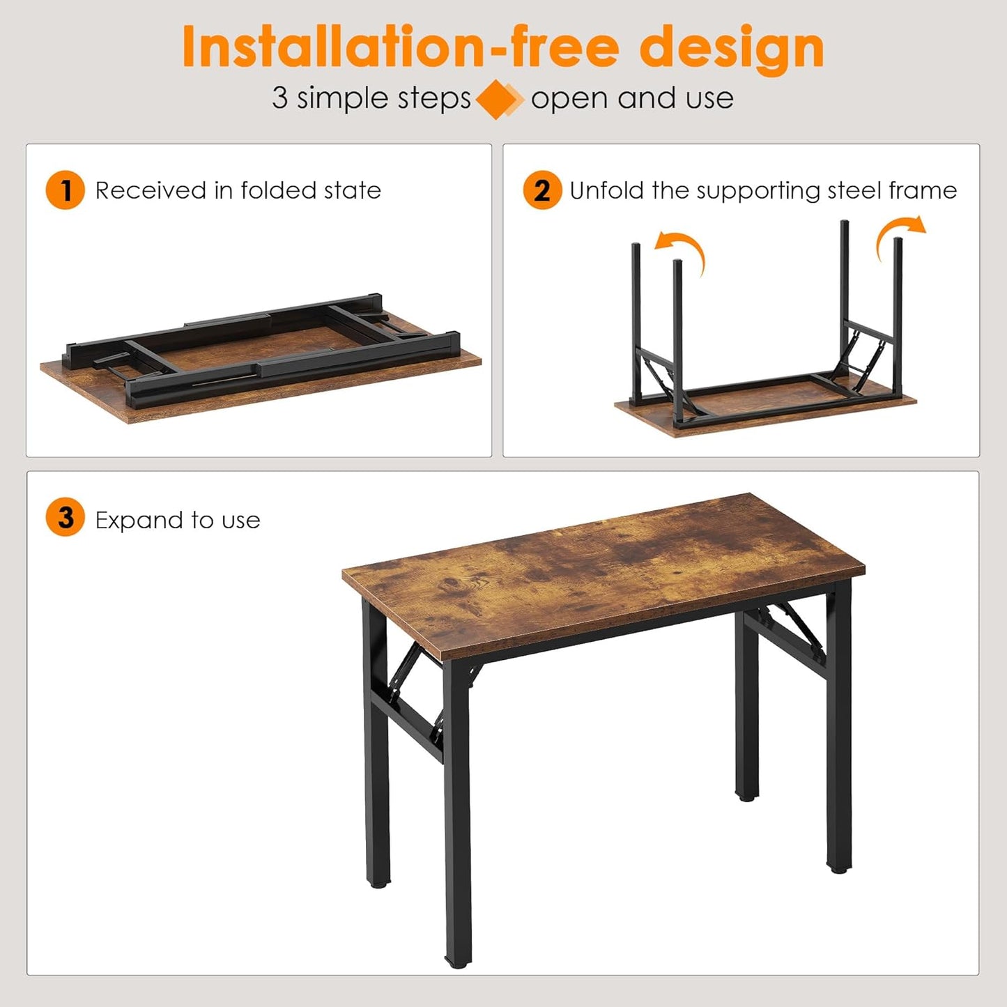 Need Computer Desk, 31.5 inches, Rustic Brown