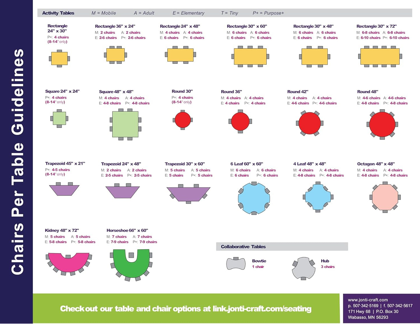 Berries Jonti-Craft 8144JC6004 Stacking Chairs with Chrome-Plated Legs, 14" Height, Purple, Pack of 6