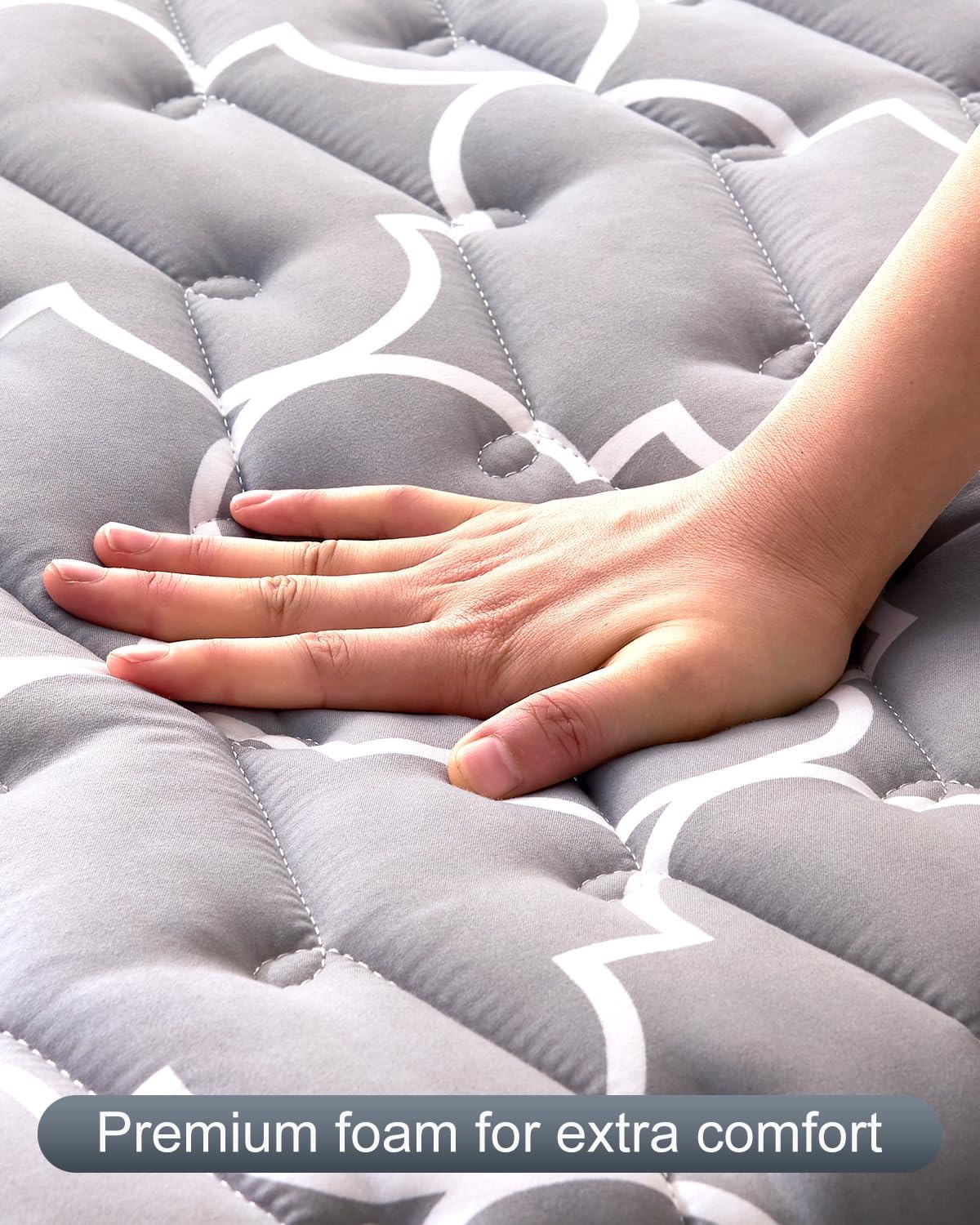 6th Generation Japanese Floor Futon Mattress - Extra-Thick 9-Layer Modern Futon with 100% High-Density Foam, Portable Floor Mattress Sleeping Pad for Adults, Guest Room, Dormitory, Queen Size(60"X80")