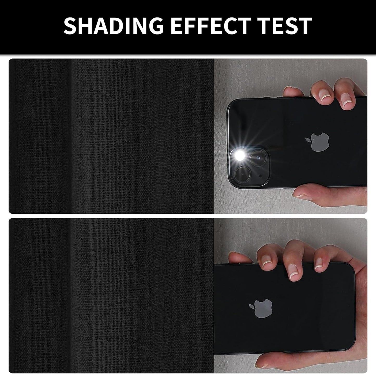 Joydeco Custom 100% Blackout Long Drapes for Bedroom Living Room Blackout Darkening Curtain Thermal Insulated Back tab Rod Pocket 1 Panel(Black,Custom Size)