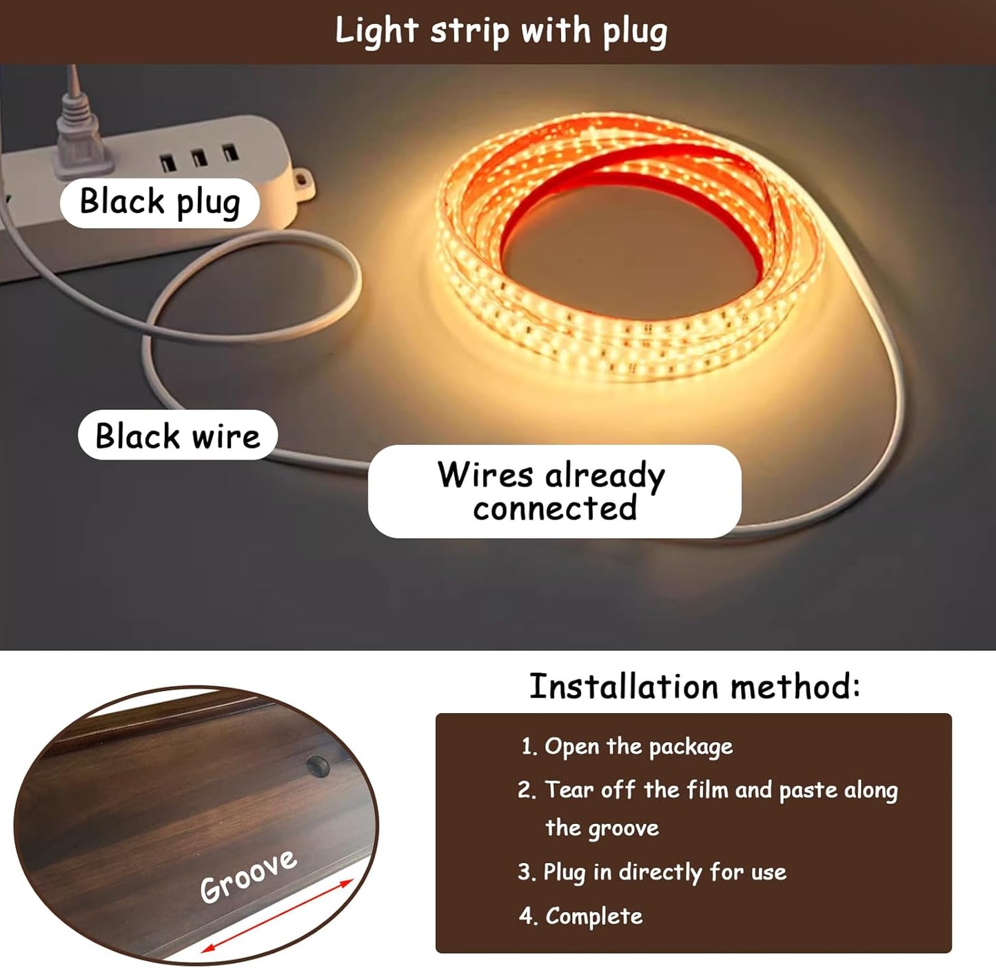 78.7in Large Wine Rack with LED Light Solid Wood Wall Mounted Wine Rack, 3-Tiers Liquor Bottles Floating Shelves Display Storage Organizer for Home Bar & Dining Room (200cm/78.7in)