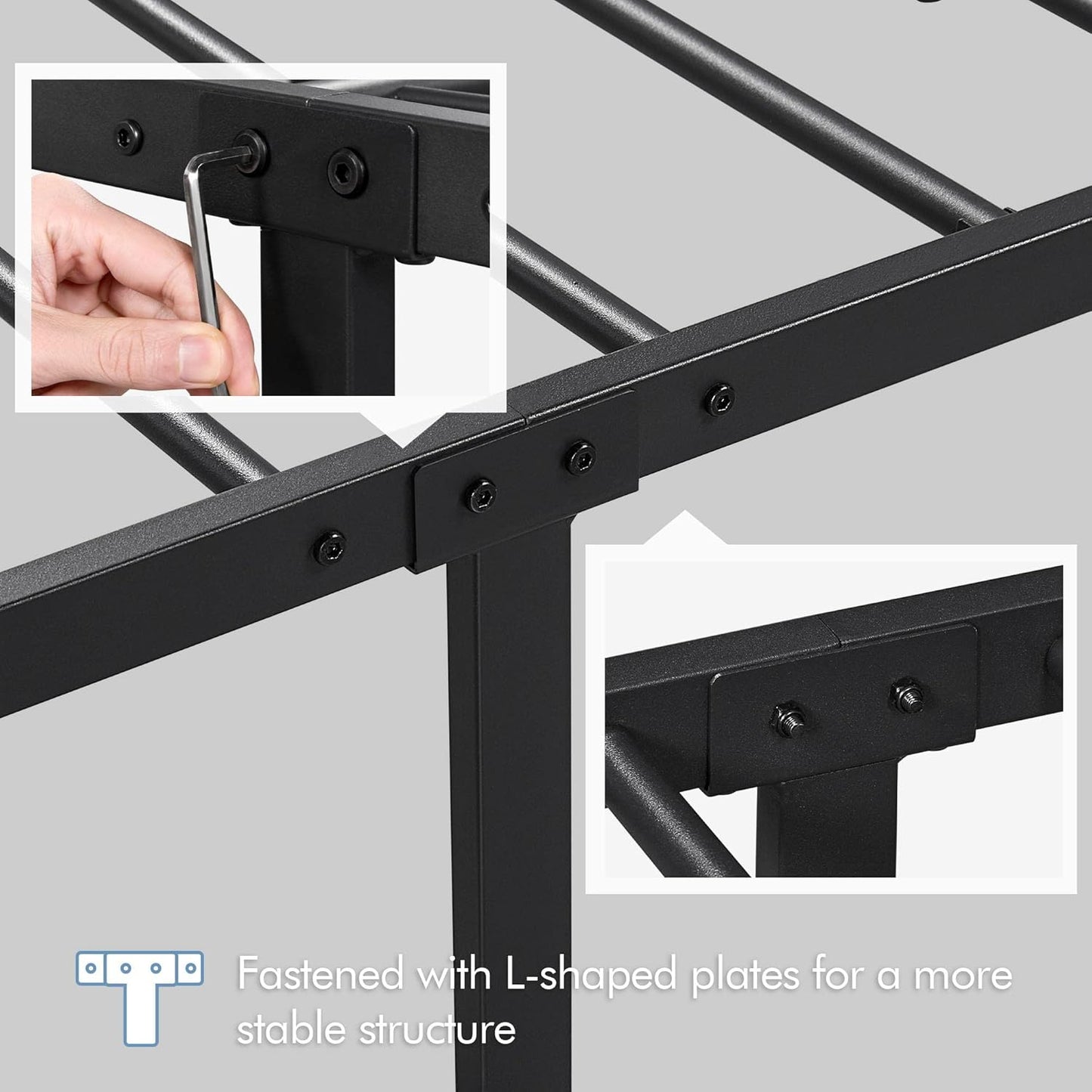 Yaheetech Twin Size Bed Frame Metal Platform Bed with Curved Design Headboard Footboard/No Box Spring Needed/Mattress Foundation/Heavy-Duty Support/Easy Assembly/Black