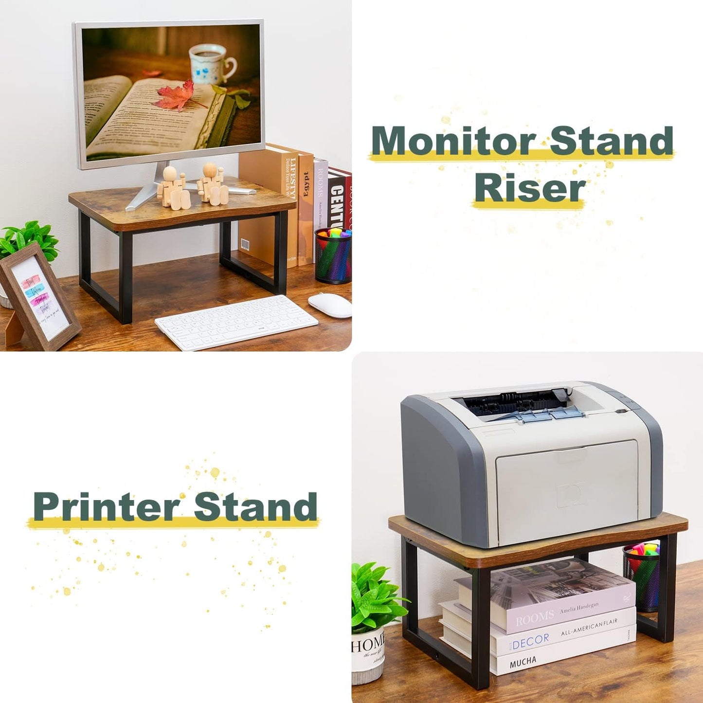 Wooden Step Stool,Stepping Stool for Adult & Kids，Wood One Step for Kitchen, Bedroom, Living Room, Bathroom Hold up to 500lbs