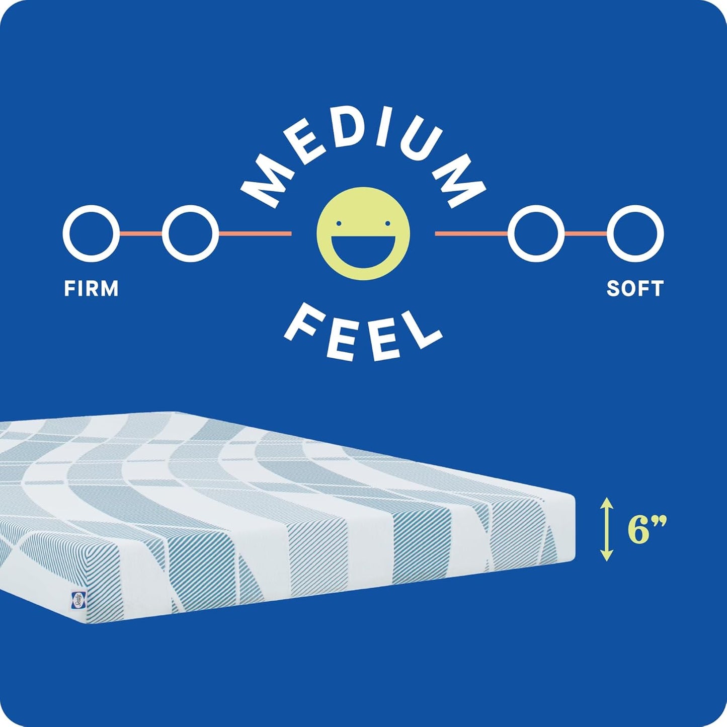 Sealy Dreamlife 6” Foam Mattress-in-a-Box, Twin, SealyComfort Gel Memory Foam, Surface-Guard Technology, Breathable Comfort