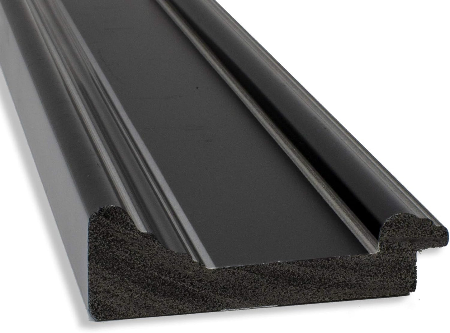 Amanti Art Black Bathroom Mirror for Over Sink, 36x46 Ridge Black Rectangle Vanity Mirror, X-Large Traditional Frame, Hangs Horizonally and Vertically, Bathroom Wall Decor, Beveled Edge
