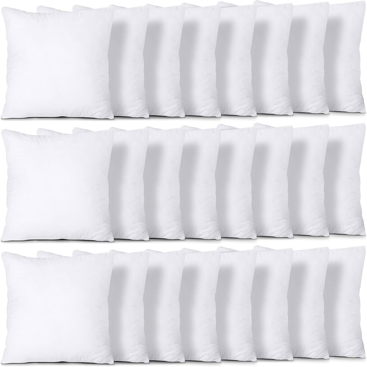 Utopia Bedding Throw Pillows (Set of 24, White), 14 x 14 Inches Pillows for Sofa, Bed and Couch Decorative Stuffer Pillow