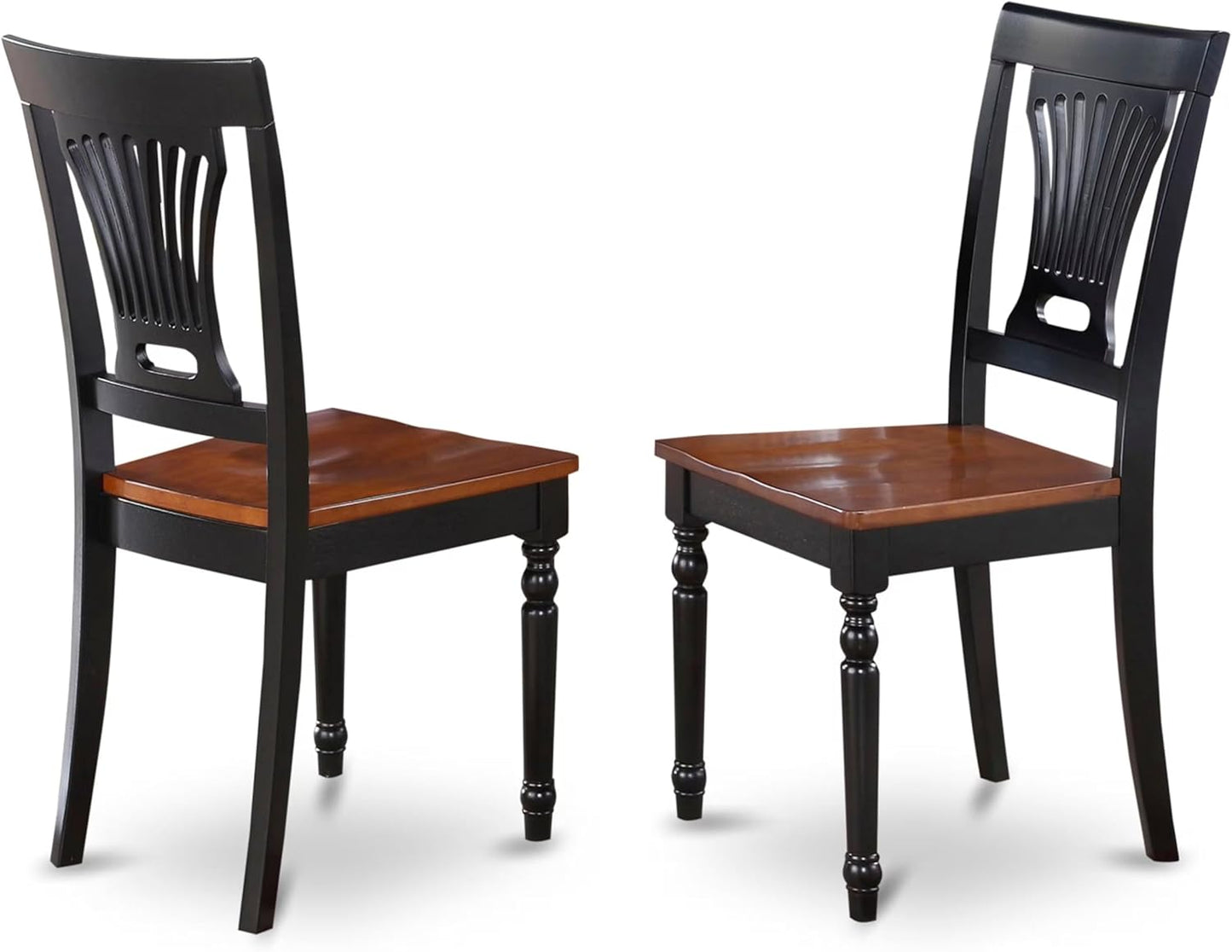 East West Furniture QUPL5-BCH-W 5 Piece Kitchen Table & Chairs Set Includes a Rectangle Dining Table with Butterfly Leaf and 4 Dining Room Chairs, 40x78 Inch, Black & Cherry